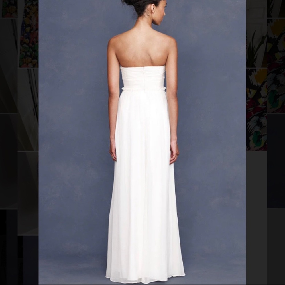 Jcrew Whitney Strapless Cream Wedding Dress - Picture 4 of 12